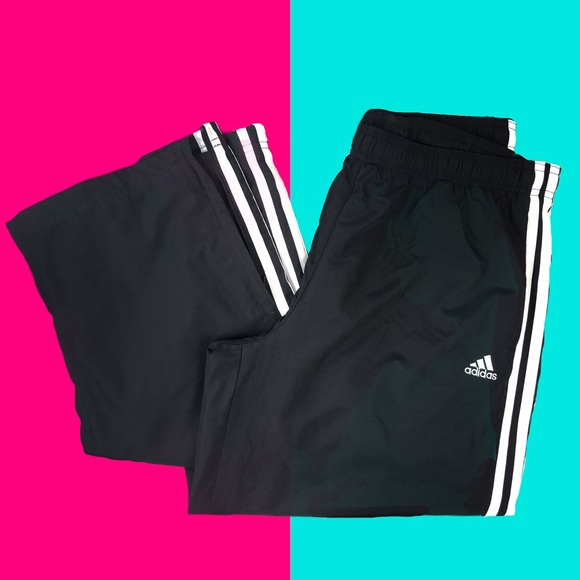 adidas Other - Adidas Black Windbreaker Track Pants 3 Stripe M